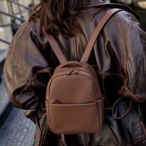 BEIS Brown Mini Backpack